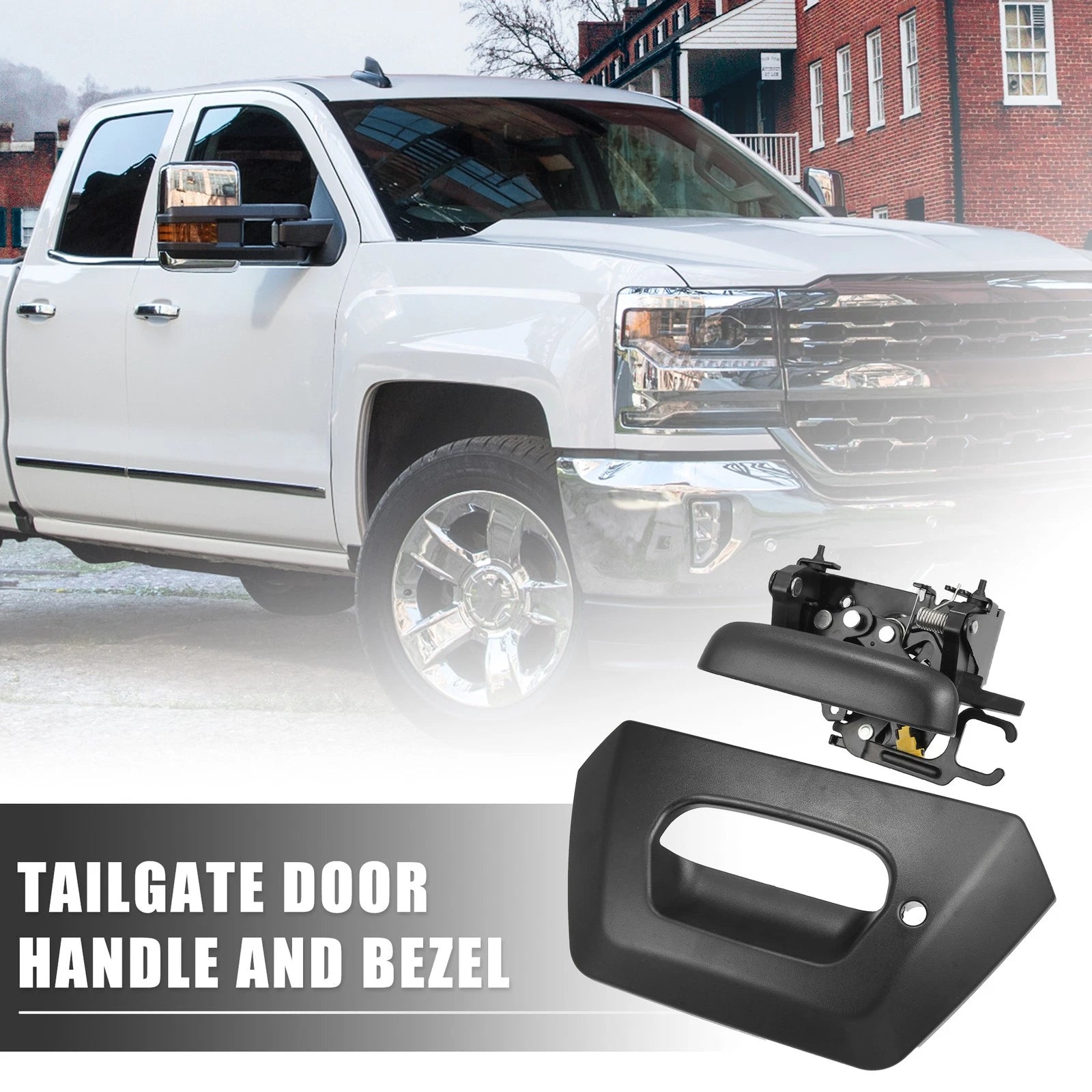 Tailgate Door Handle and Bezel Inner Set for Chevy Avalanche 1500 2500 (2007–2013)