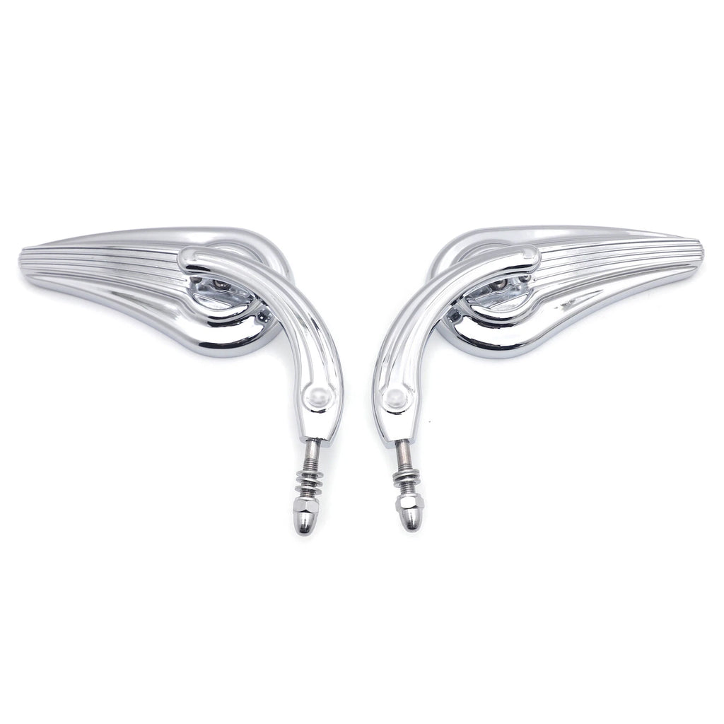 Flame Side Mirrors for Harley Motorcycles (1984–2014) Chrome