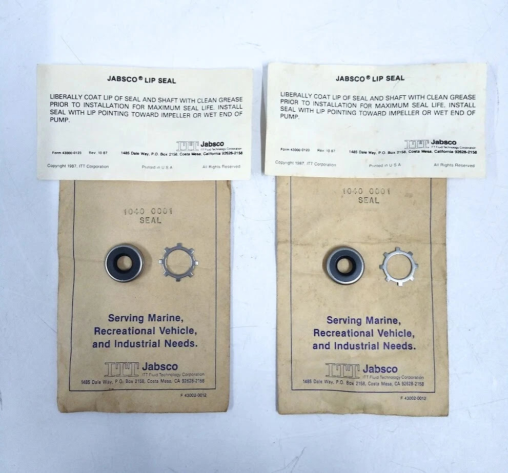 Seal Kit 2 Pack for Jabsco 1040-0001