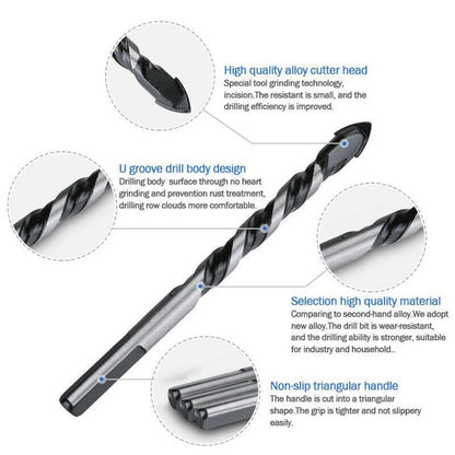10x Drill Bits for Porcelain Tile, Concrete, Brick