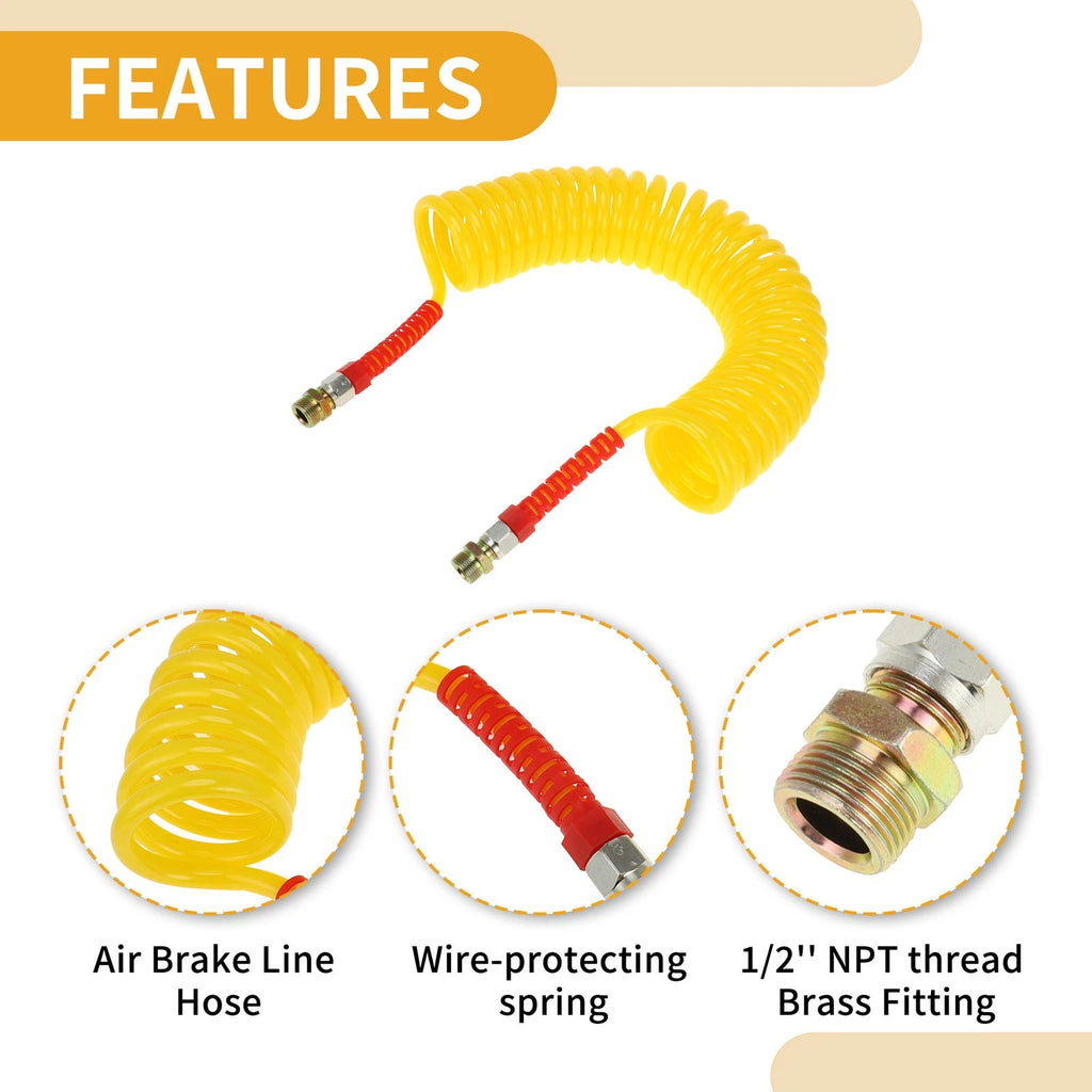Air Brake Hose for Coiled Short Tail Line (30 Circle)