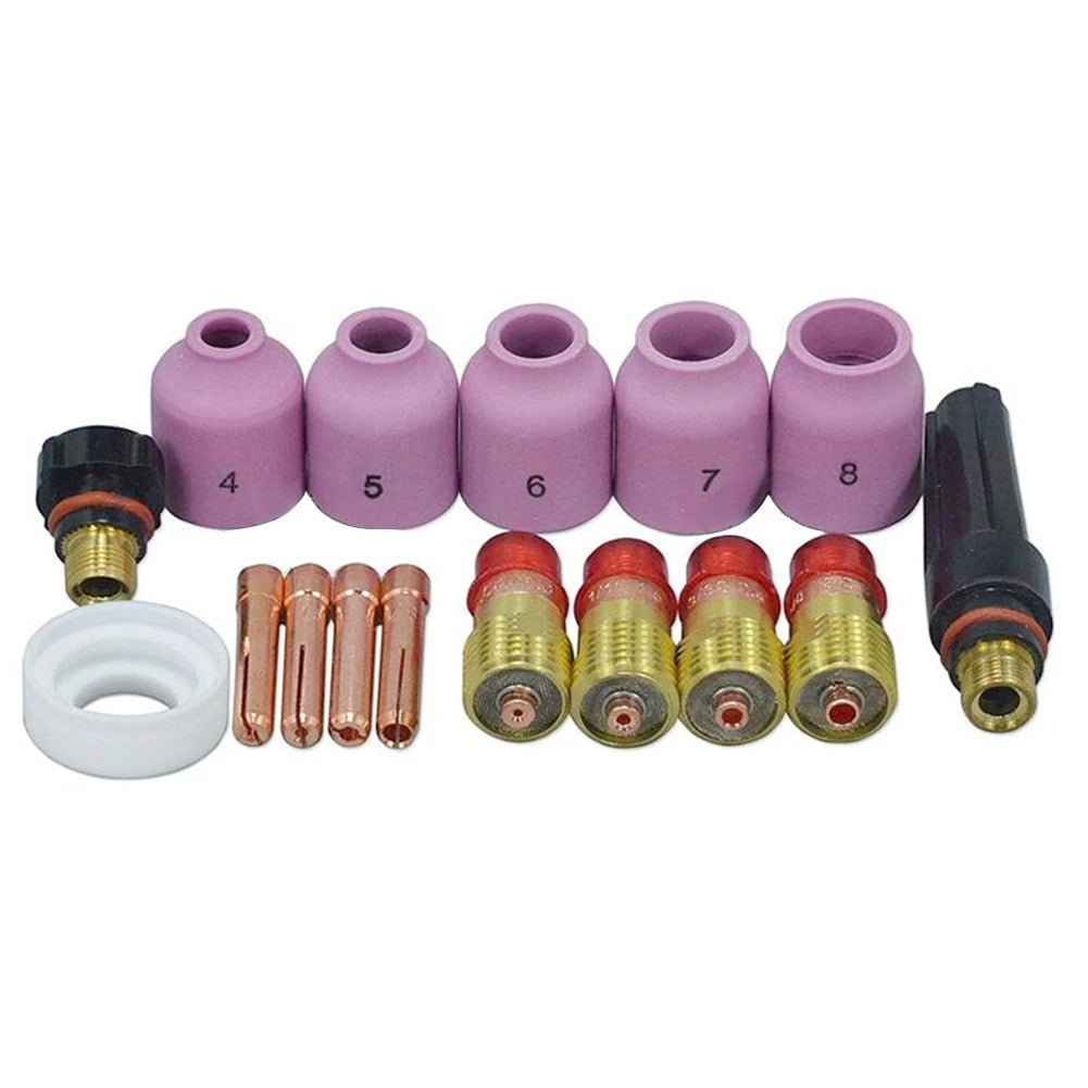 TIG Torch Kit with Alumina Nozzle and Long Threaded Rear Cap for Automotive