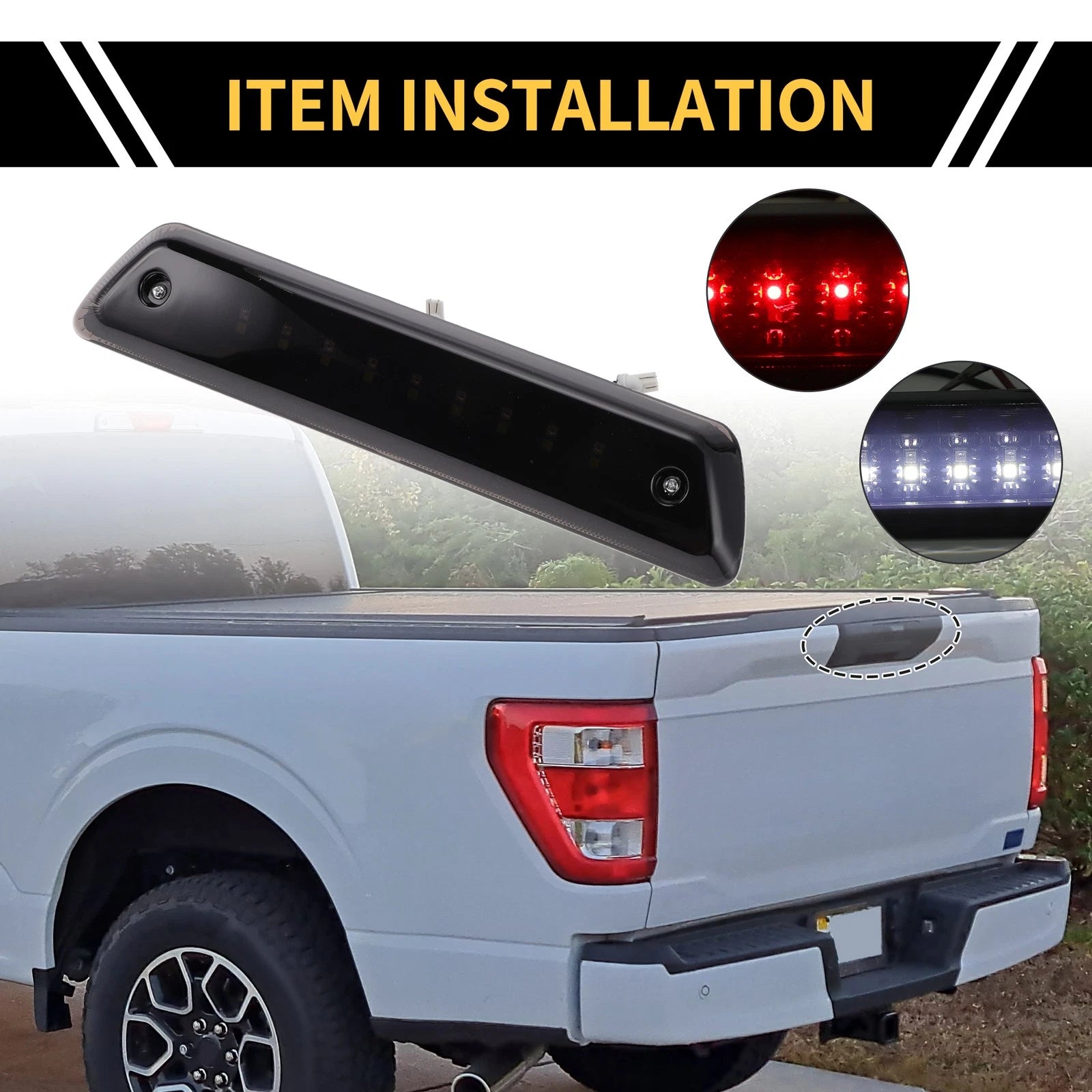 LED Third Brake Light Smoked Lens Replacement for Ford F-150 (2009–2014)
