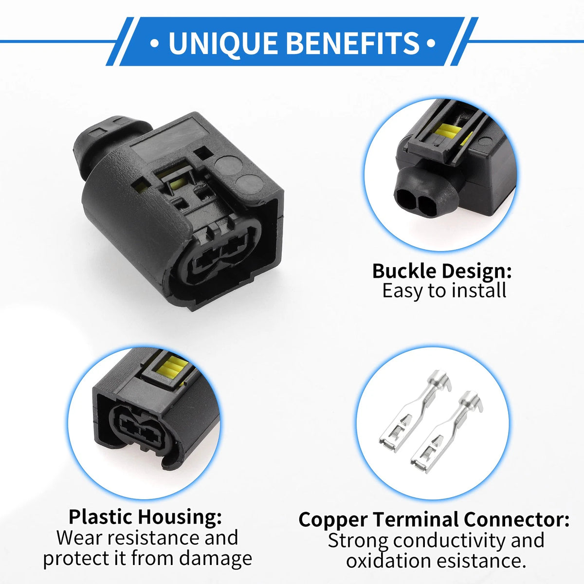 2 Pin Wiring Harness Connector Plug for BMW 1 Series (2004–2011)