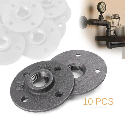 10x 3/4" Malleable Threaded Floor Iron Flange Pipe Fitting Wall Mount