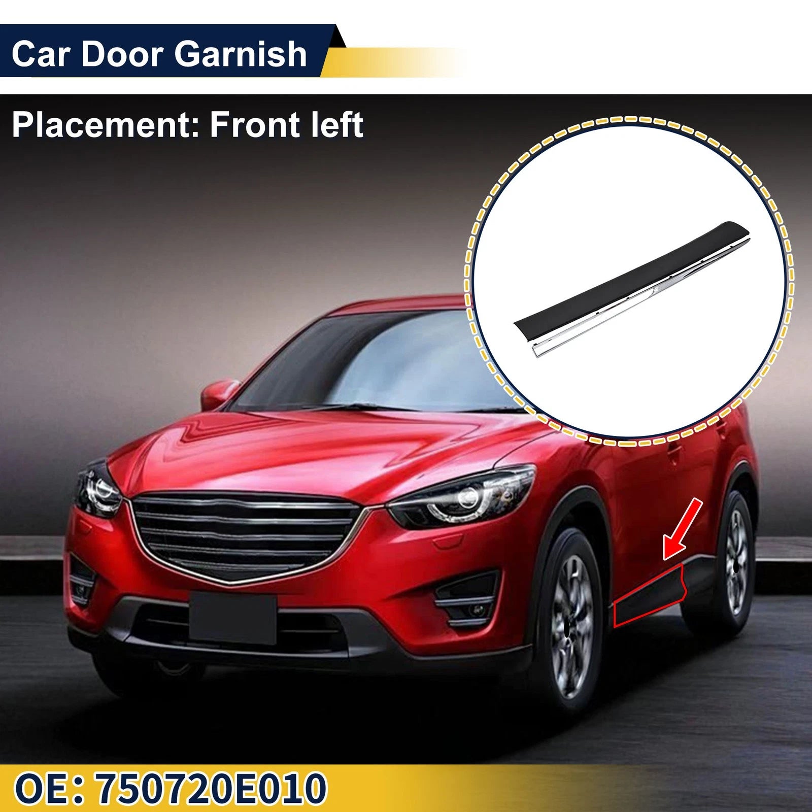 Door Side Lower Trim Front Left Replacement for Lexus RX (2010–2015)