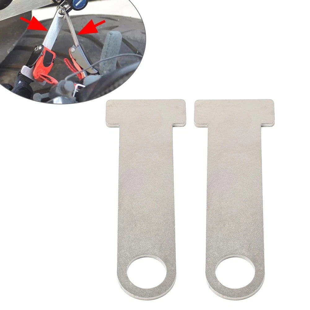 2x Universal Motorcycle Helmet Strap D-Ring Steel Lock Extensions Scooter Biker