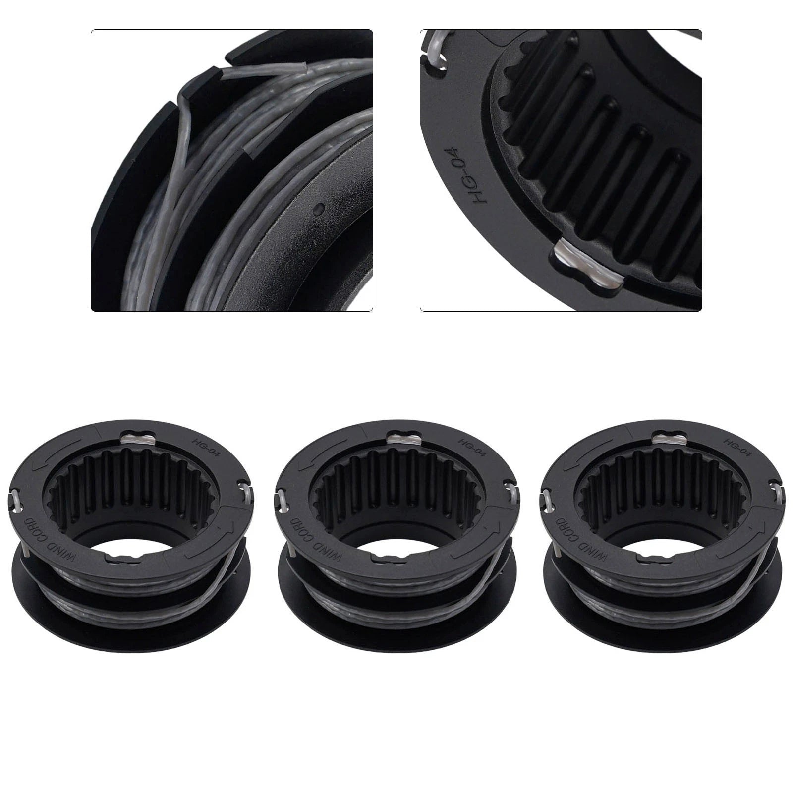 3X Replacement Spool for Greenworks 080 80V Front Mount String Trimmer SB00L0