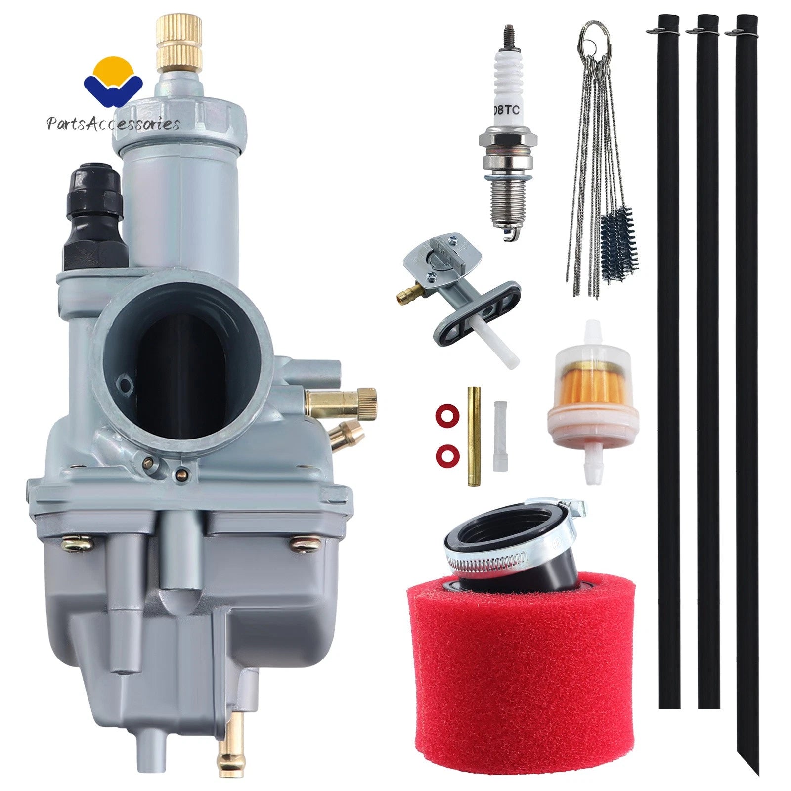Carburetor with Air Filter & Fuel Filter for Kawasaki Bayou 220 KLF220A (1988–2002)