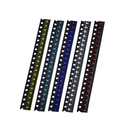 100pcs 0603 LED Light Assortment Kit - Red, White, Green, Blue, Yellow