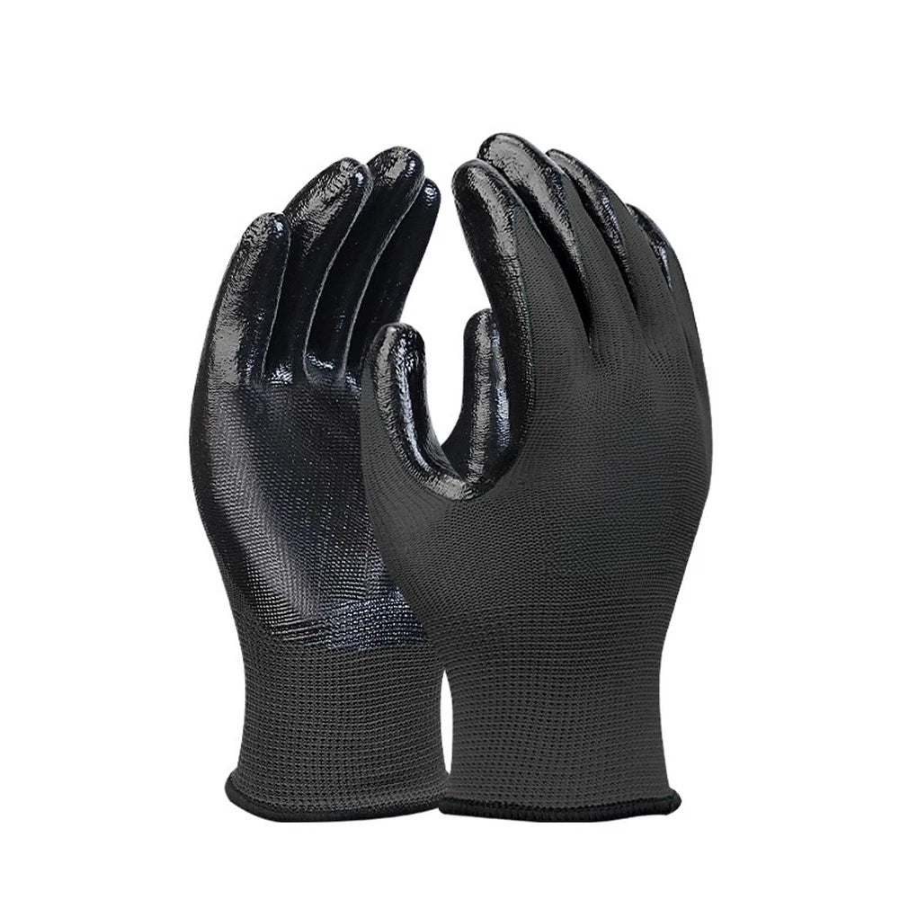 Waterproof Nitrile Coated Work Gloves for Oil Resistant Tasks
