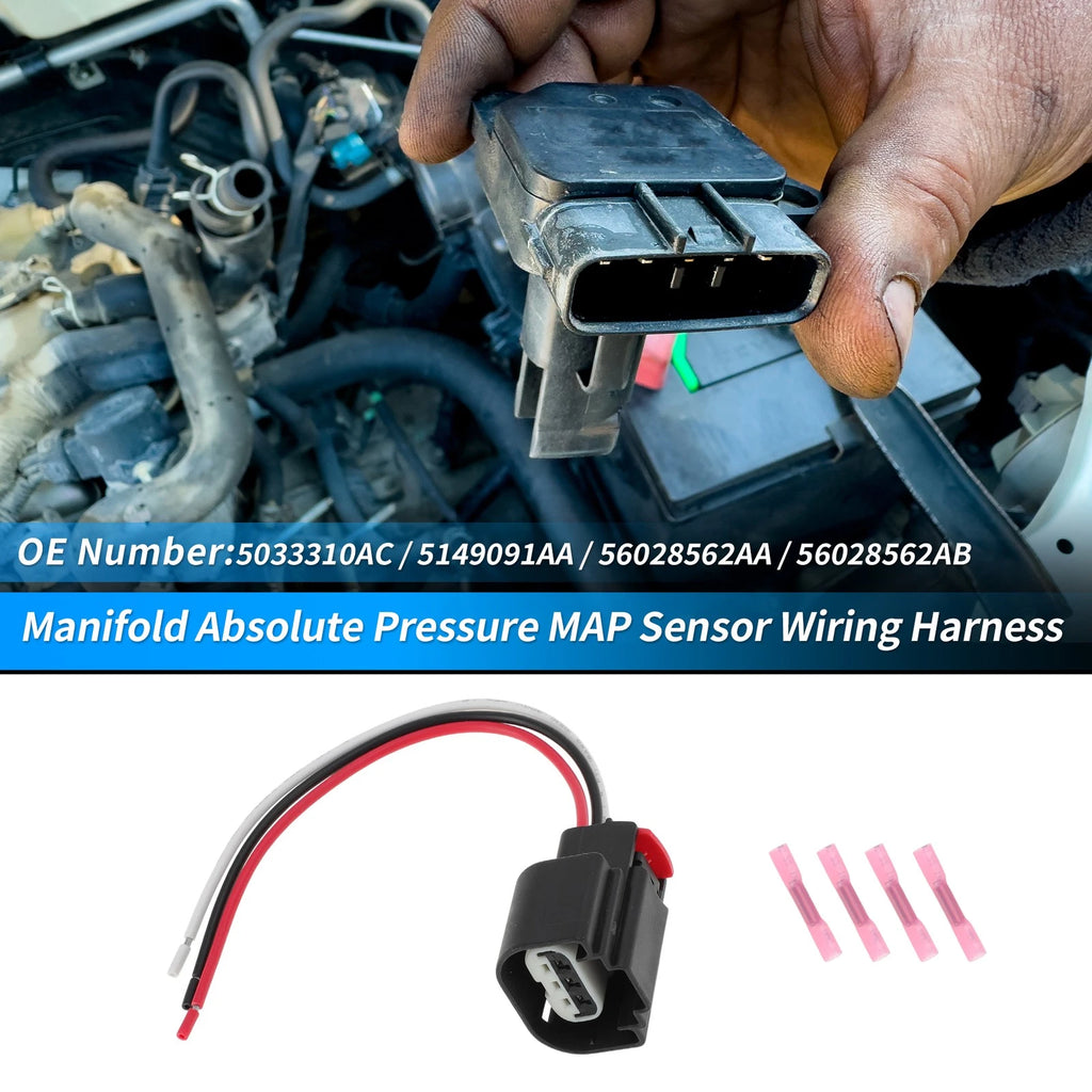 Manifold Pressure Sensor with Connector for Chrysler Dodge (2014–2018)