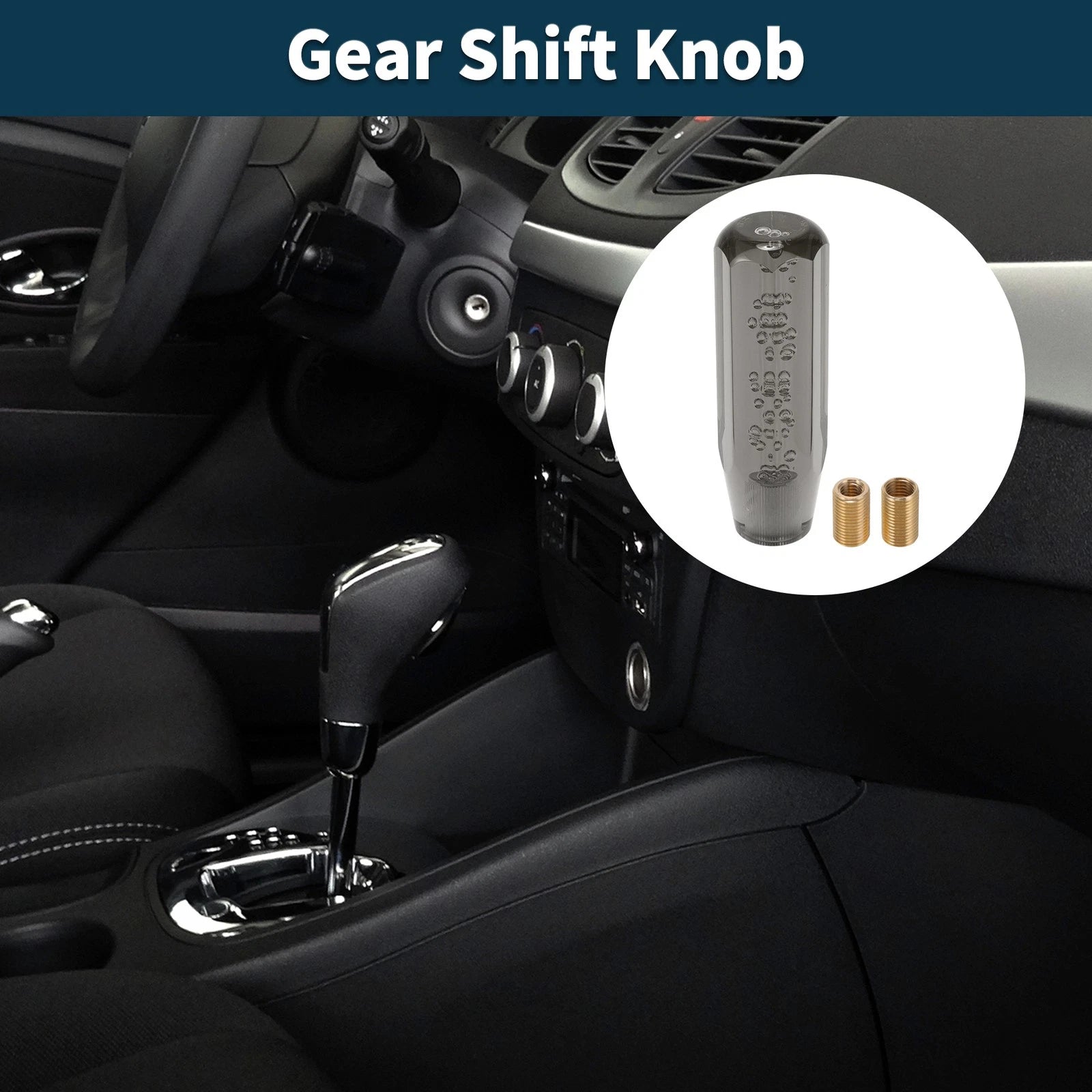 Shift Knob Set of 1 for Universal Vehicles (15cm Octagonal Crystal)