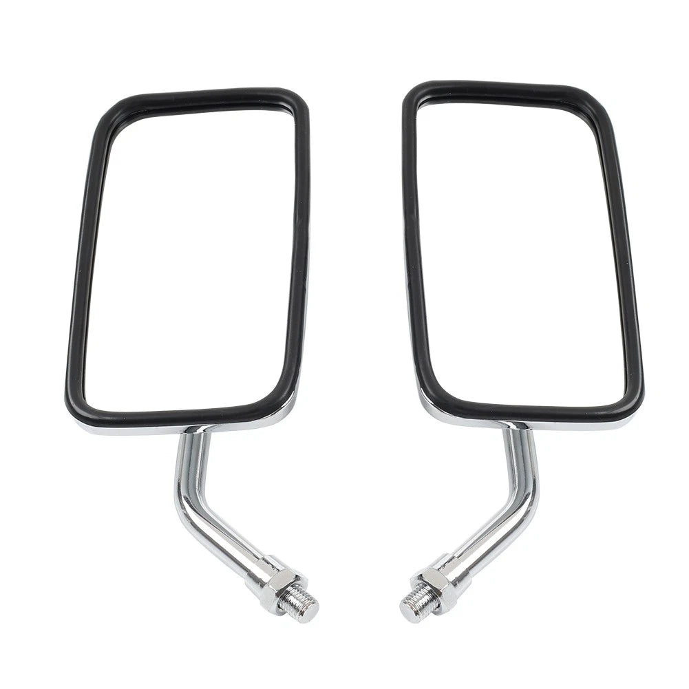 1 Pair Chrome Rectangular Rear View Mirrors for Honda Magna 700 VF700C VF750CD (1982–1986)