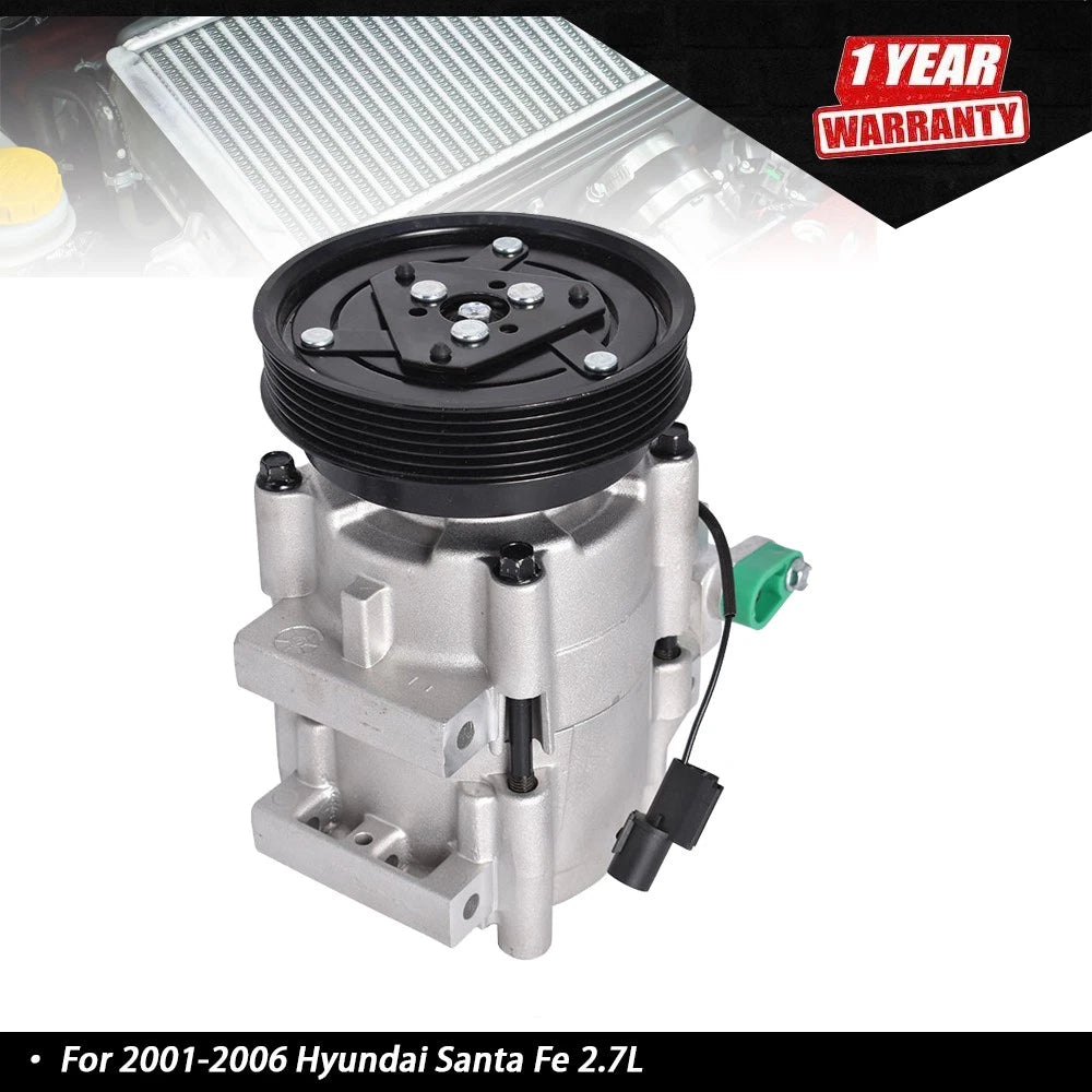 A/C Compressor for Hyundai Santa Fe 2.7L (2001–2006) CO 10957SC 20-21543-R