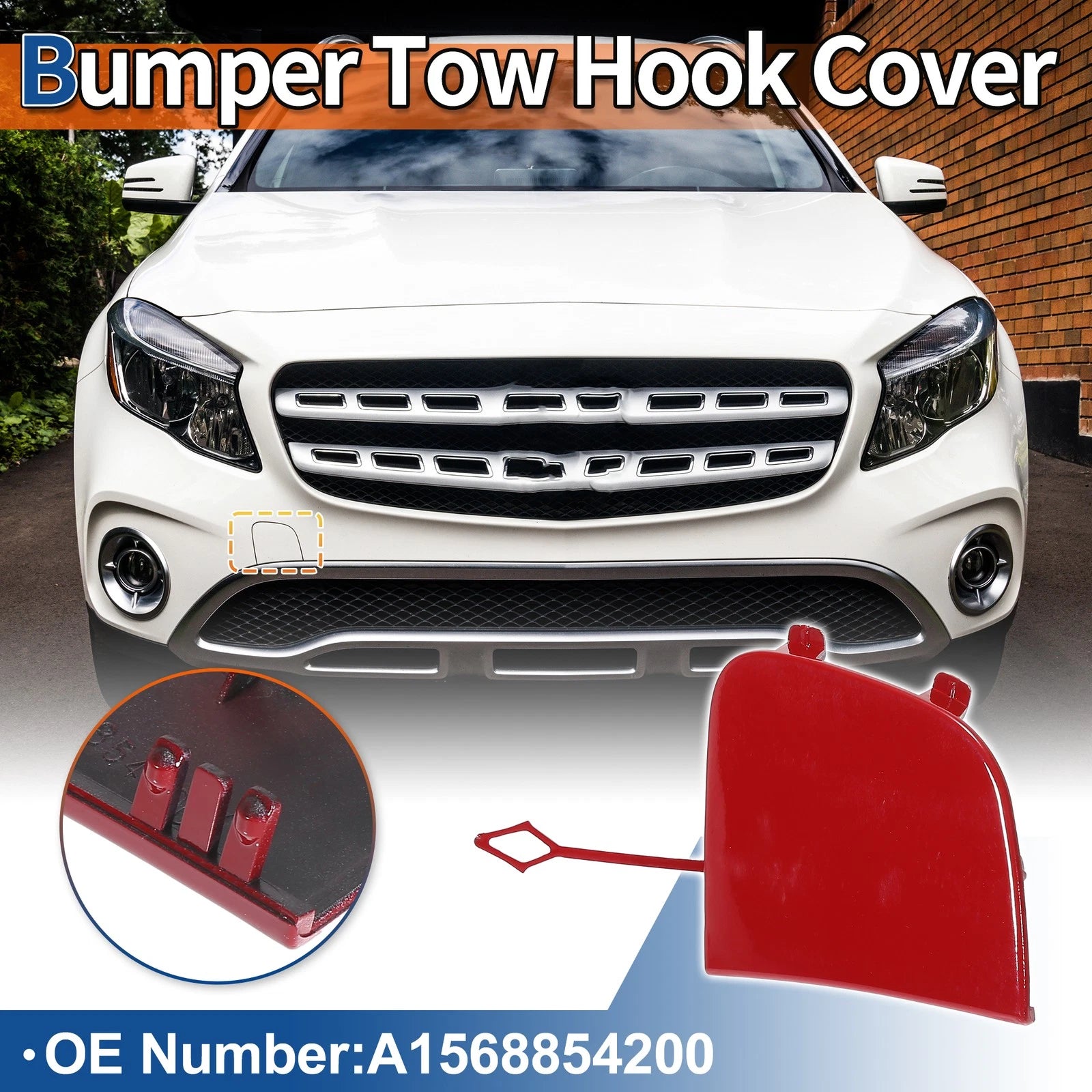 Front Tow Hook Cover Replacement for Mercedes-Benz GLA X156 (2014–2019)