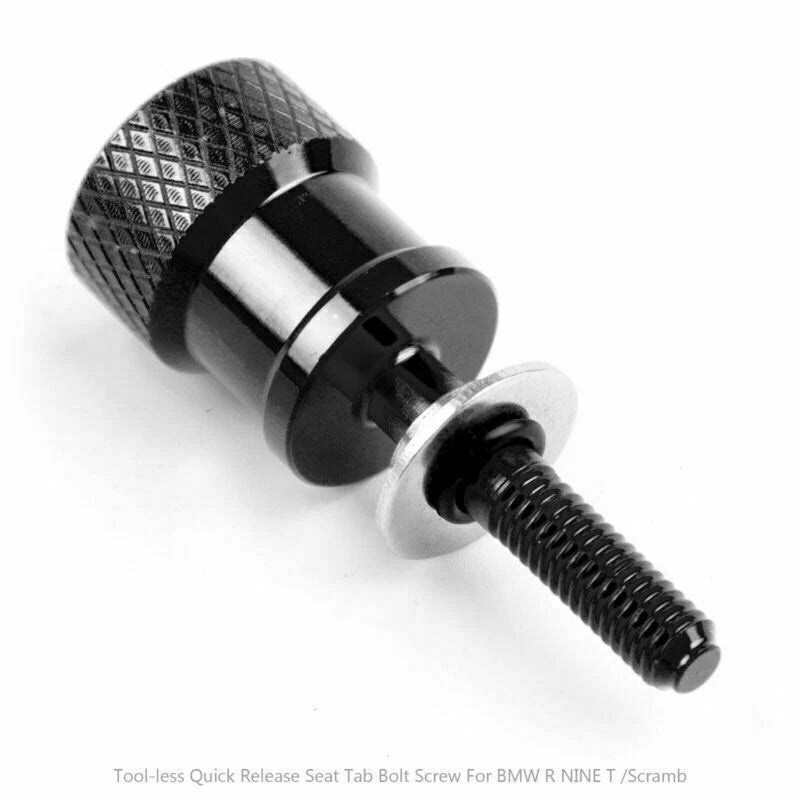 CNC Knurled Seat Bolt Black for BMW R Nine T/Scrambler/Racer/Urban/Pure (2014–2020) T9