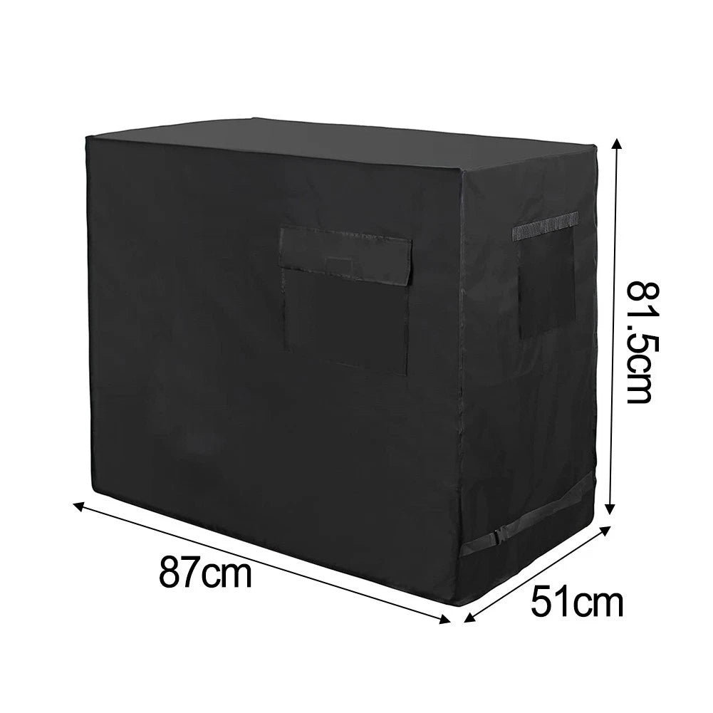 Rolling Cooler Cover for 80 Quart Cooler - Black Waterproof, Air Vents, Handles