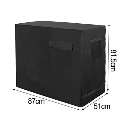 Rolling Cooler Cover for 80 Quart Cooler - Black Waterproof, Air Vents, Handles