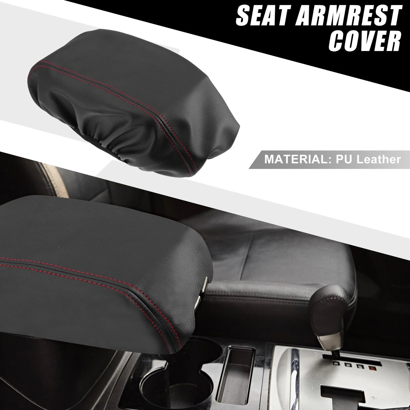 Car Center Console Armrest Cover Replacement for Dodge Durango (2011–2021) Black