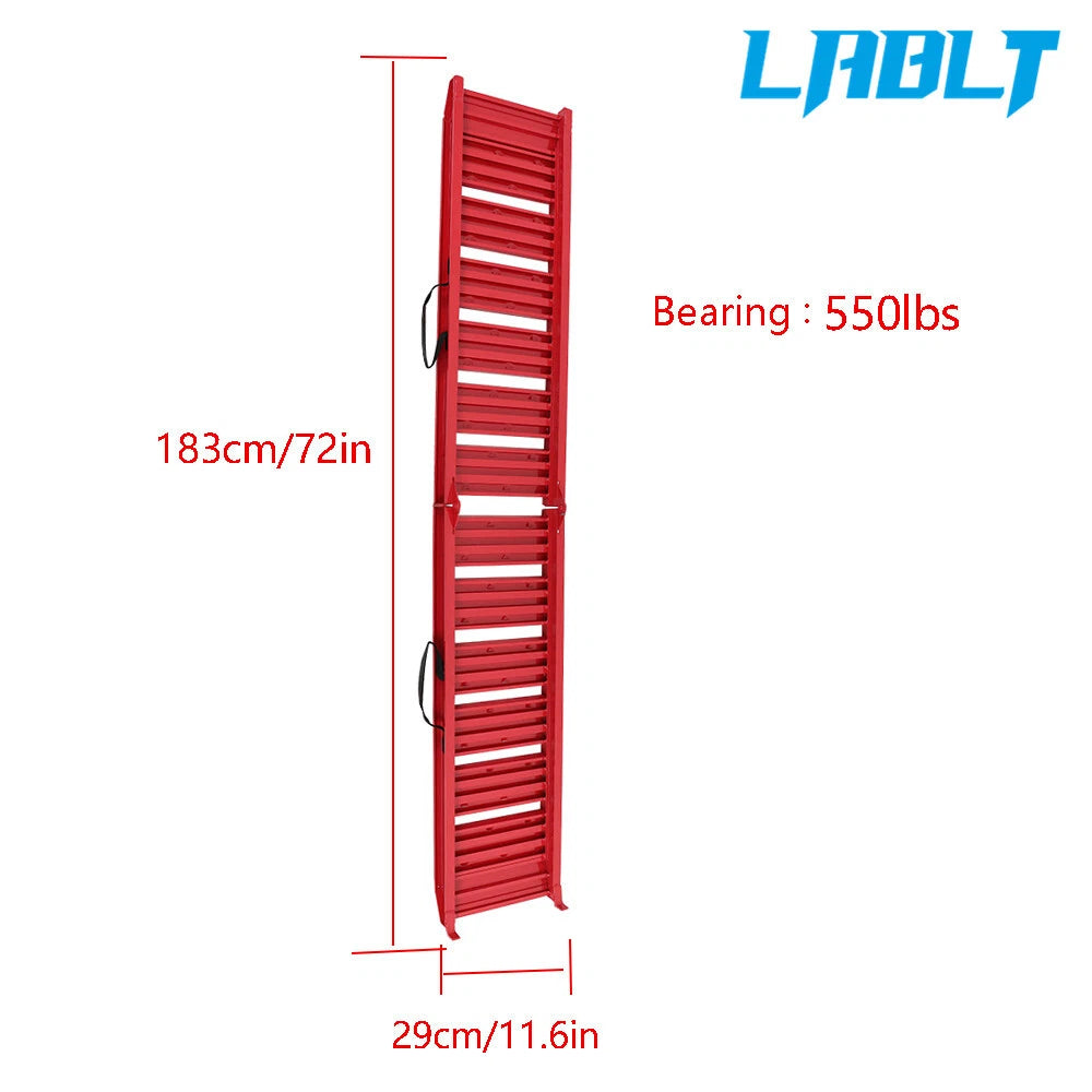 1 PC Foldable Loading Ramp for ATV Truck (72"×11.6", 550 lbs)