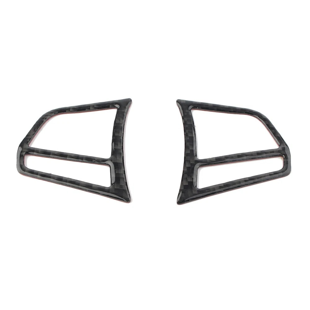 2X Carbon Fiber Steering Wheel Button Stickers for BMW 1 2 3 4 Series (2011–2020)