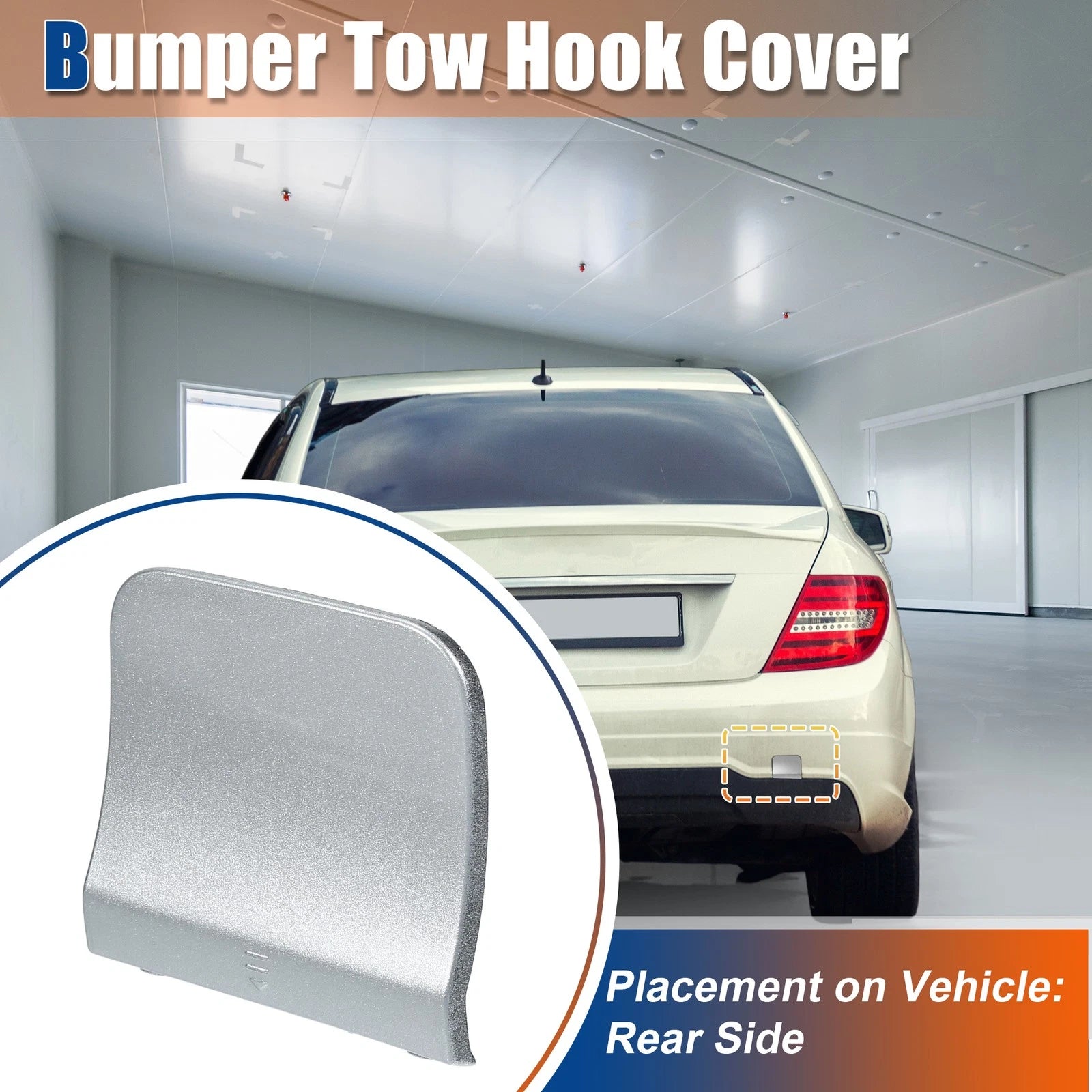 Rear Tow Hook Cover Replacement for Mercedes-Benz A2048855623 (2010–2014)