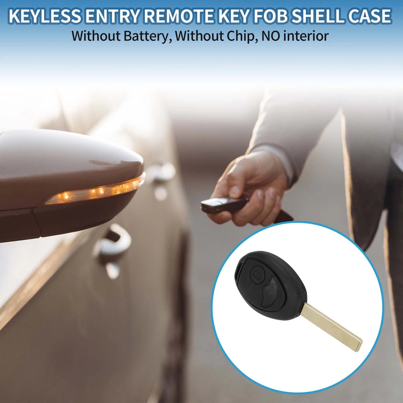 Keyless Entry Remote Fob Key Shell Case for BMW Mini Cooper (2002–2005)