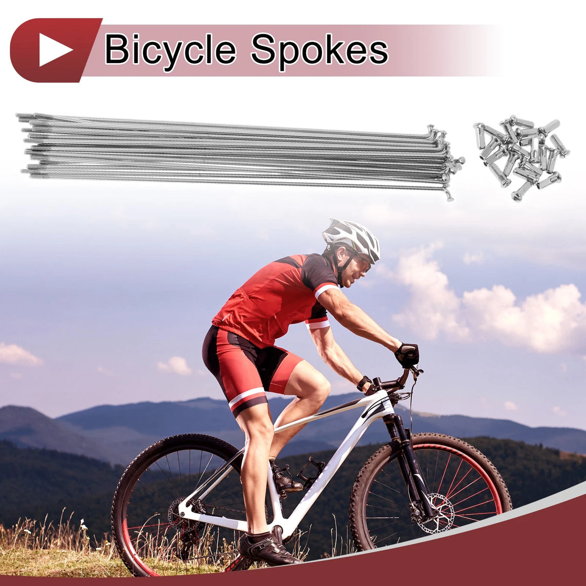 Stainless Steel Bicycle Spokes 221mm Front Replacement Set for 20in Wheel