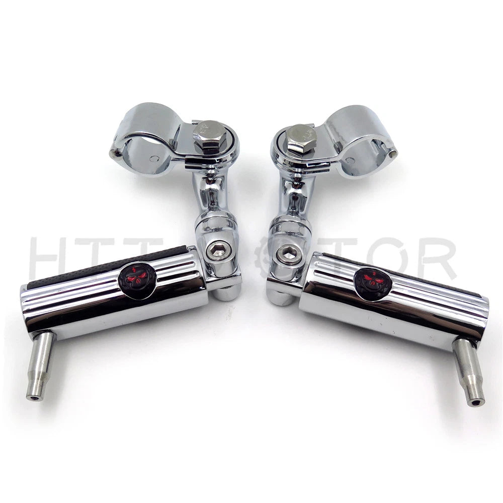 Gear Skull 1.5" Footpeg Mounting Kit for Chrome Short Angled