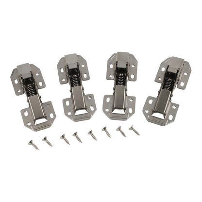Set of 4 Soft Close Hinges for Kitchen Cabinets - Stainless Steel