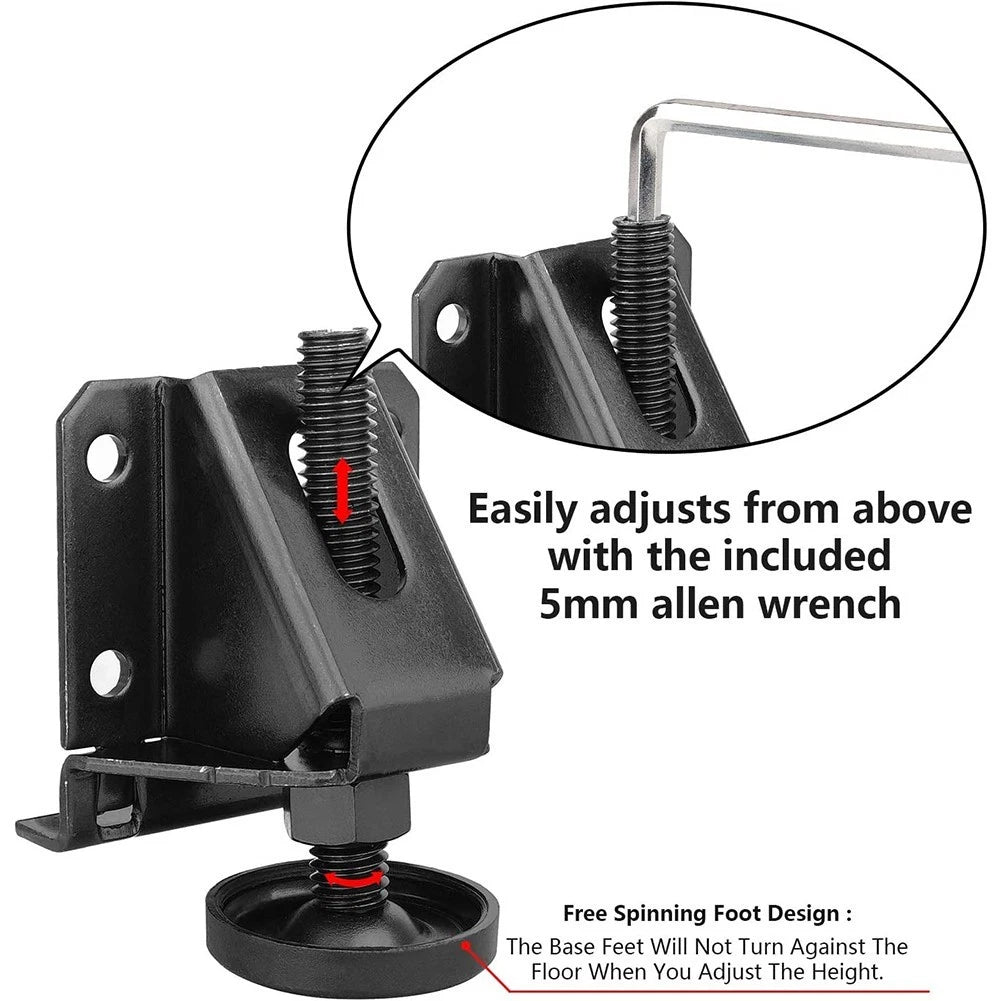 Set of 4 Adjustable Heavy Duty Cabinet Leveling Feet