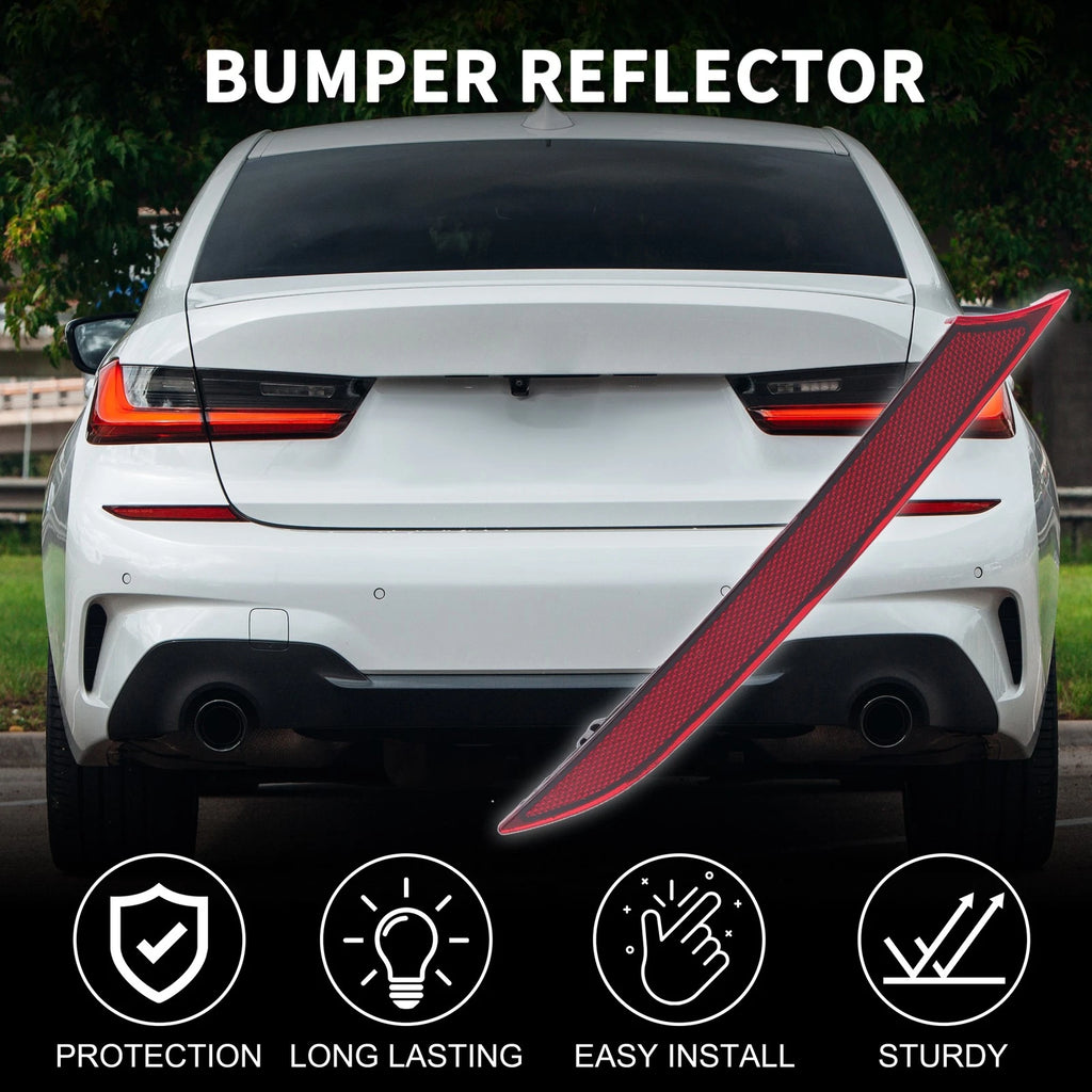 Rear Left Bumper Reflector Replacement for BMW 330e Base 2.0L (2021-2022)