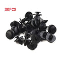 30pcs 7mm Dia Hole Black Plastic Rivets for Universal Applications
