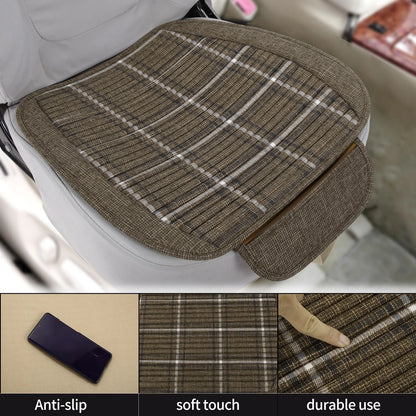 Bottom Seat Pad Cover for Universal Car SUV Truck (1 Pcs) - Brown Linen