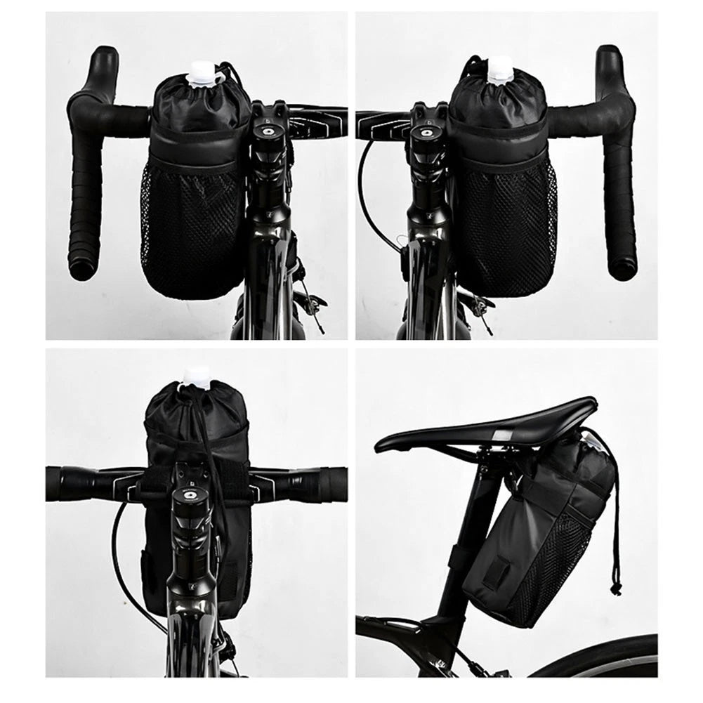 Bicycle Stem Bag for Cycling (Outdoor Riding) - Mesh Pocket, Drawstring Closure