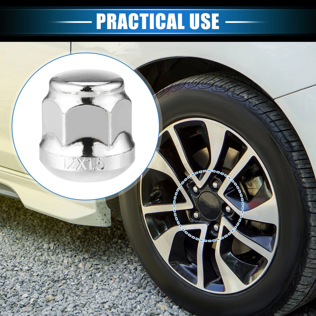 Wheel Lug Nuts 20 Pc Replacement for Honda Accord Civic M12x1.5 (2000–2022)