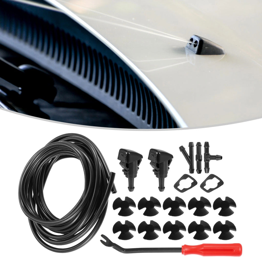 Windshield Washer Nozzle Kit Front Set with 5M Hose for Dodge Ram (2009–2022)