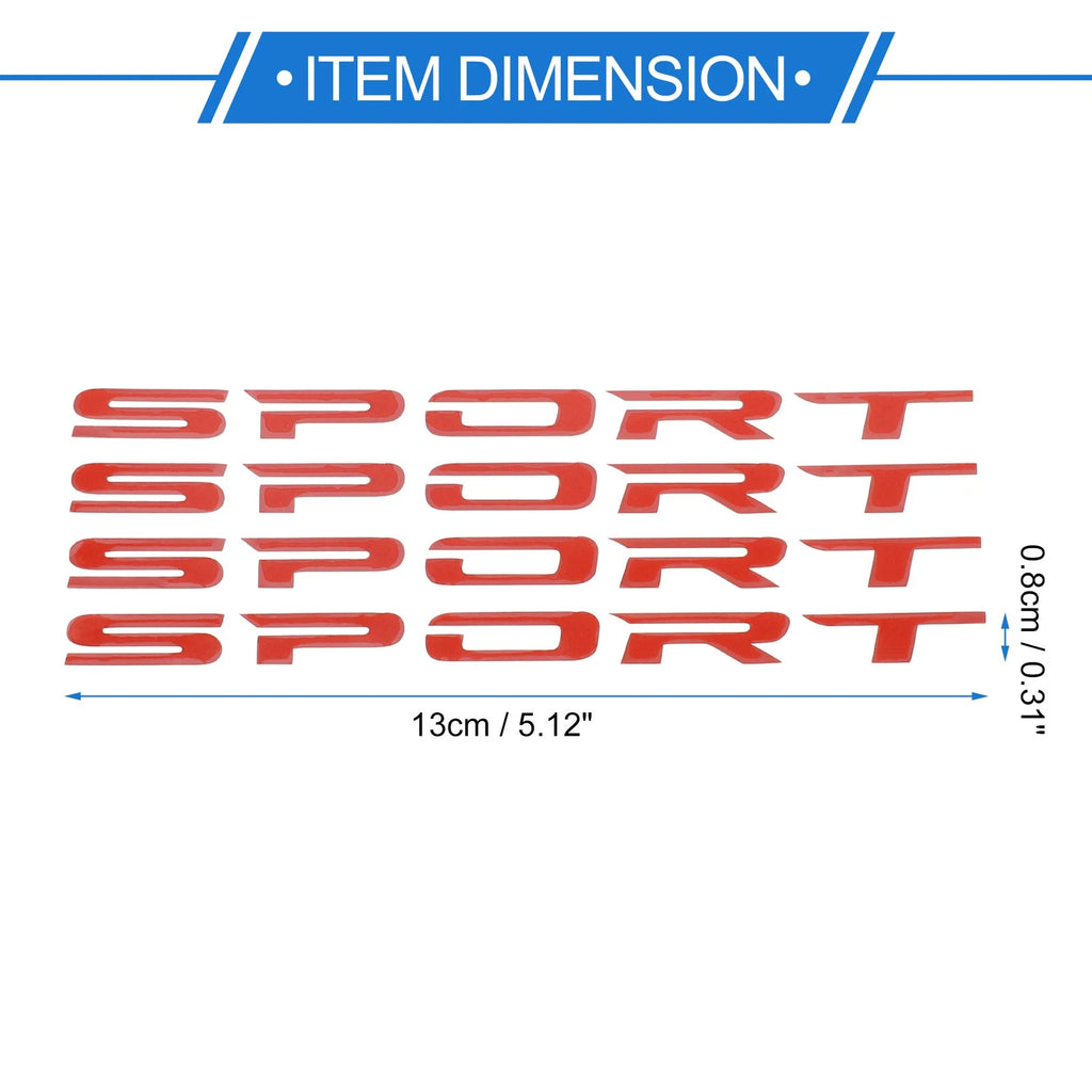 Reflective Bumper Decal for - Red Square SPORT