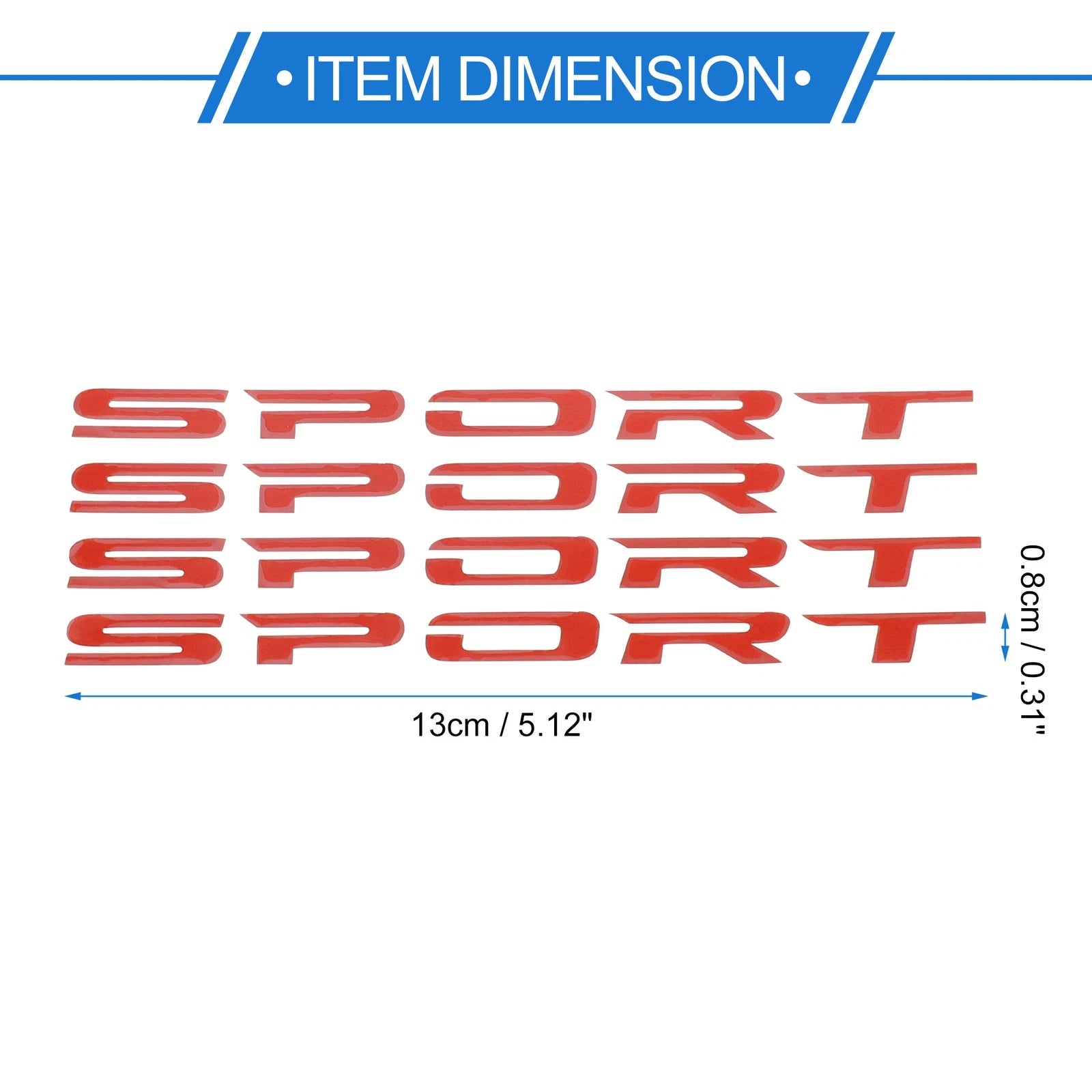 Reflective Bumper Decal for - Red Square SPORT
