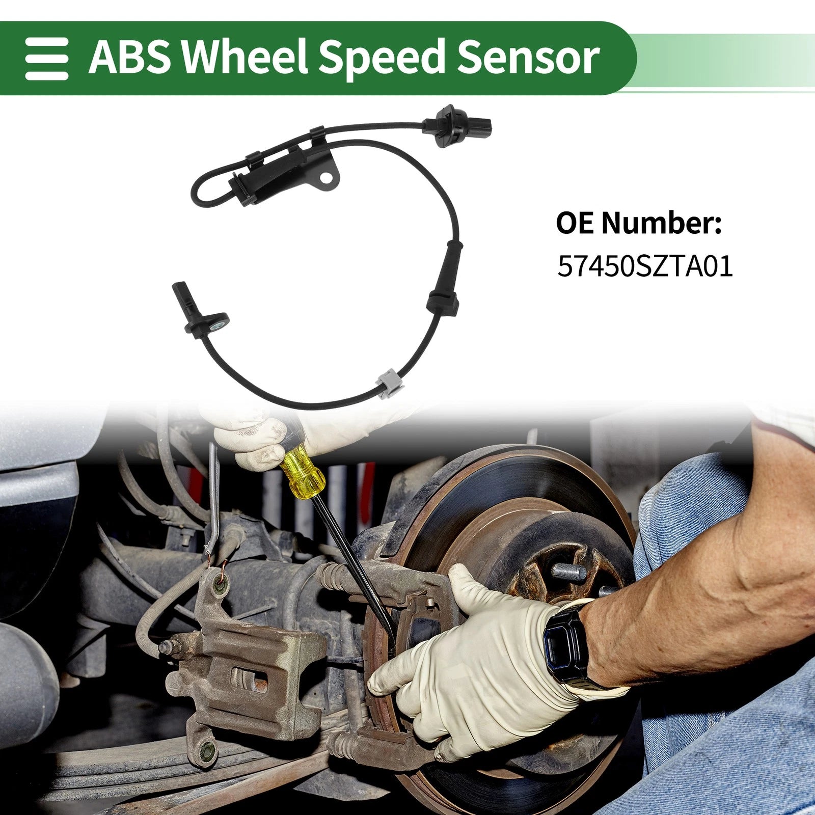 ABS Wheel Speed Sensor Front Right Replacement for Honda CR-Z (2016–2016)
