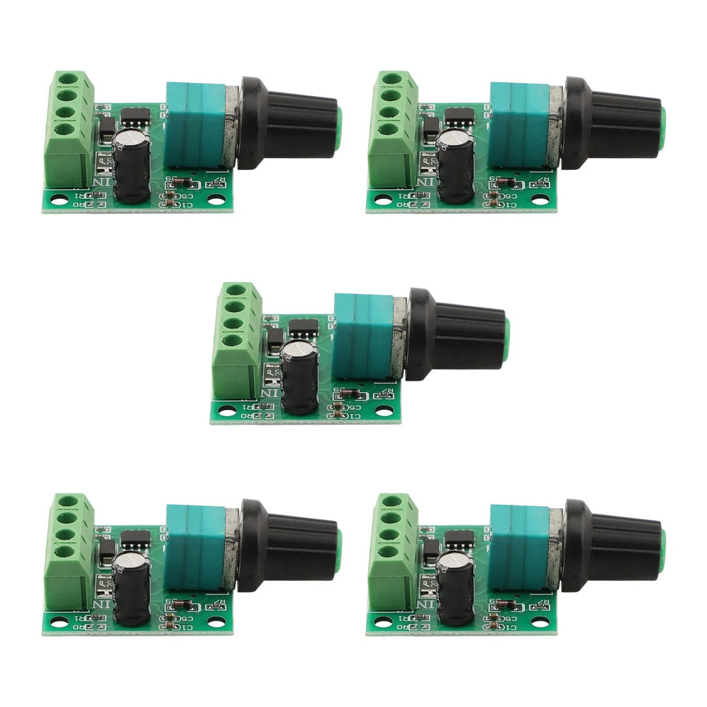 5Pcs PWM Motor Speed Controller 2A Low Voltage DC LED Dimmer (1.8V-12V)