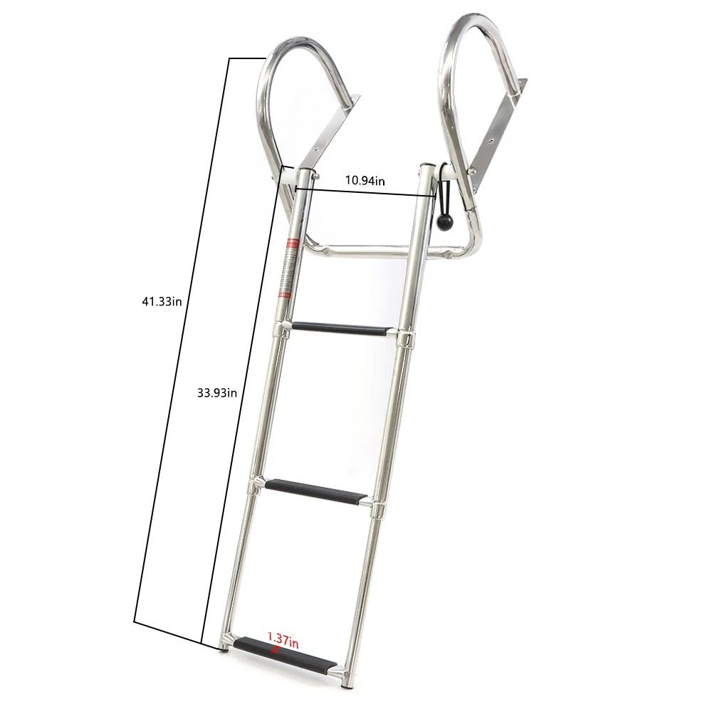 Stainless Steel Telescoping Dock Ladder for Boat (2/3/4/5 Steps)