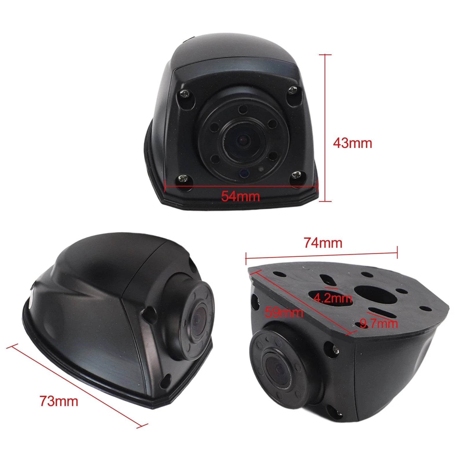 AHD 960P Side-View Reverse Camera for Truck Camper/Bus (4Pin Connector)