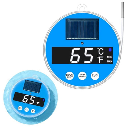 Digital Solar Pool Thermometer with Max Min Temperature Tracking