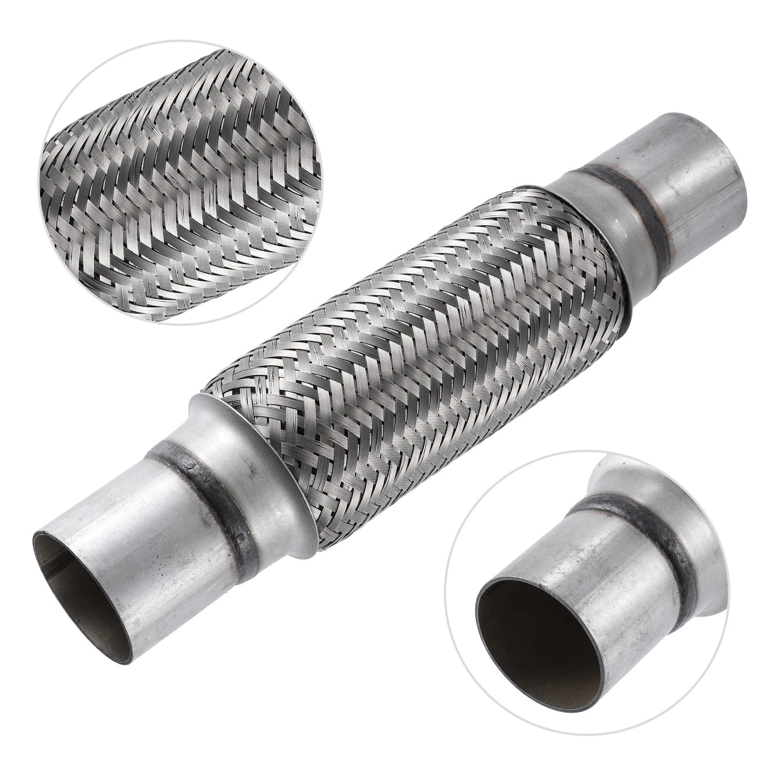 2" Exhaust Flex Pipe with Extension for Universal Applications