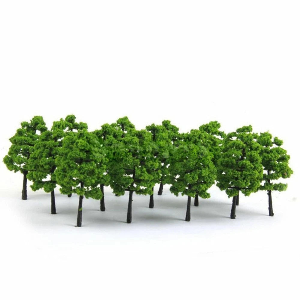 Set of 20 Mixed Model Trees for Train Railroad Diorama Landscape