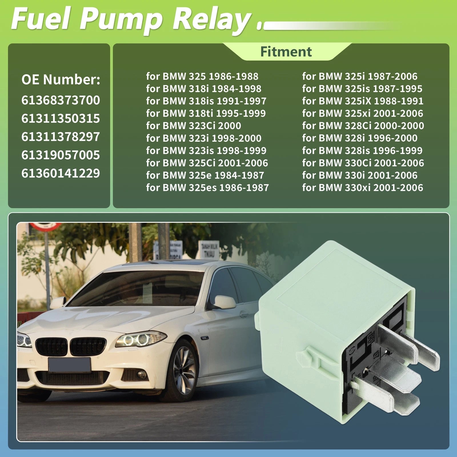 Fuel Pump Relay Replacement for BMW 1 Series E81 E82 E87 E88 (2007–2016)