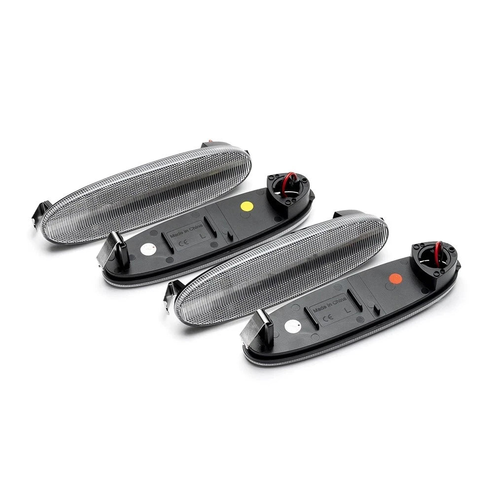 Set of 4 Clear LED Front Rear Side Marker Lights for Jaguar XJ (1998–2003)
