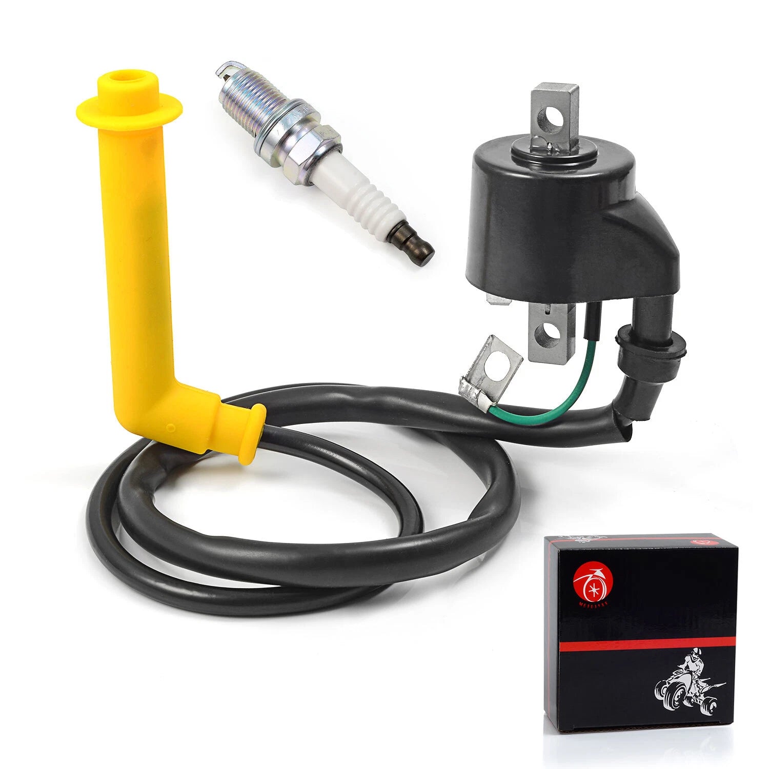 Ignition Coil & Spark Plug Set for Honda Rincon 650 TRX650 (2003–2005)